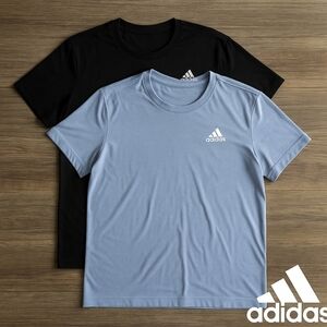 Adidas Women’s Active Tee Bundle — Light Blue + Black (XL)